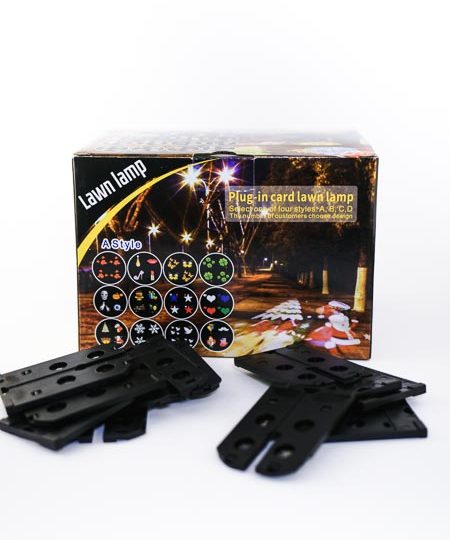 Lauko lazeris su 12 skirtingų kortelių