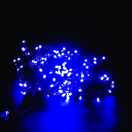 Mėlynos spalvos Kalėdinė girlianda, 300 LED