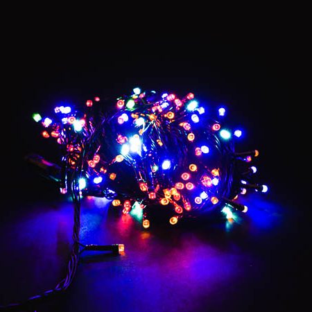 Spalvota Kalėdinė girlianda, 100 LED