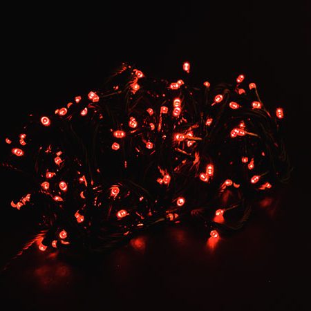 Raudonos spalvos Kalėdinė girlianda, 300 LED