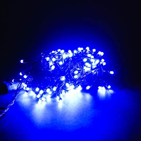Mėlynos spalvos Kalėdinė girlianda, 200 LED