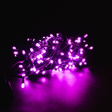 Rožinės spalvos Kalėdinė girlianda, 100 LED