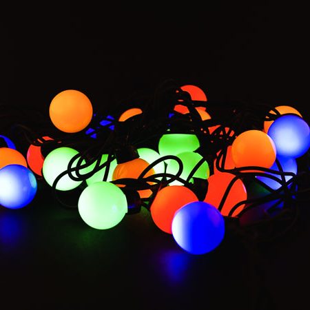 Kalėdinės lauko lemputės “SPALVOTI BURBULIUKAI”, 28LED