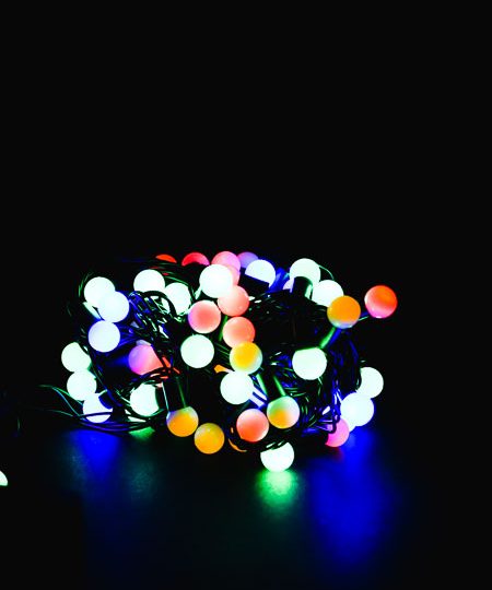 Kalėdinė girlianda “SPALVOTI BURBULIUKAI”, 100 LED