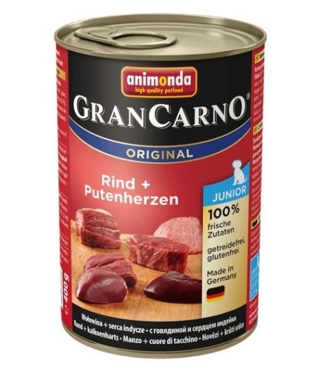 GRANCARNO JUNIOR, Su Jautiena Ir Kalakutų Širdelėmis 400g