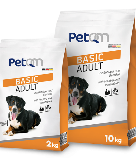PETQM BASIC ADULT su paukštiena ir daržovėmis, 10KG