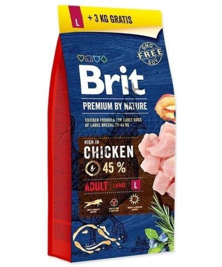 BRIT PREMIUM ADULT L , Su Vištiena 15 KG