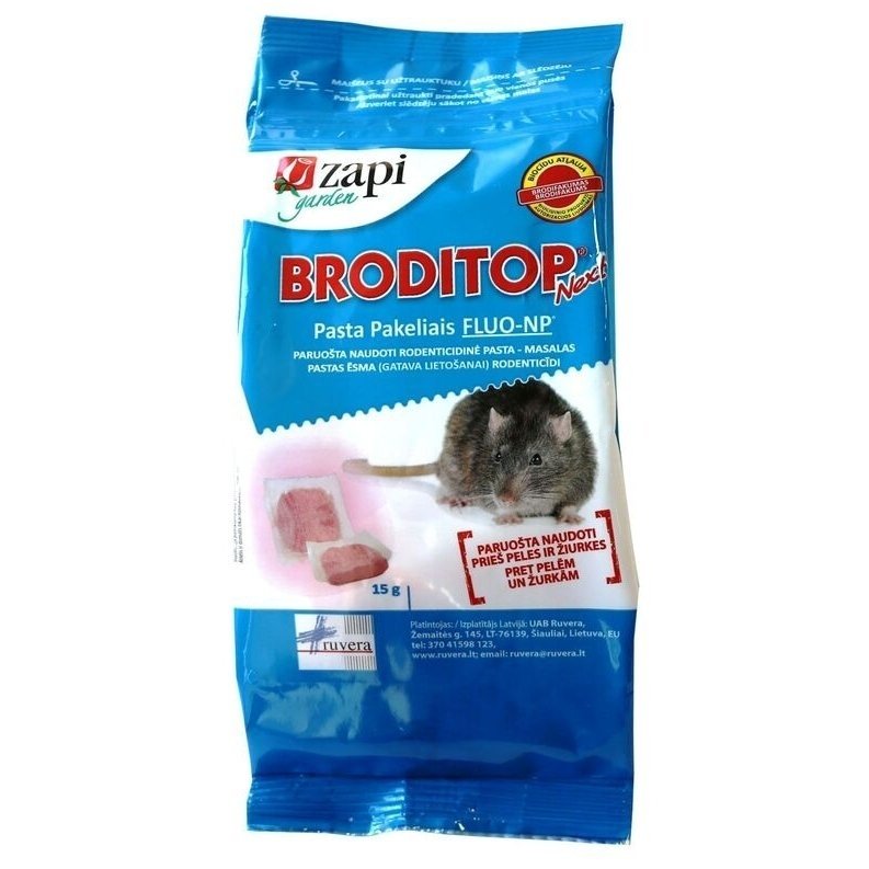 Rodenticidas „Broditop Next“ 150 g. | RedGinta