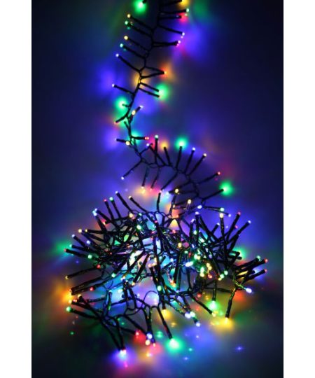 Spalvotos šakotos LED lemputės, 300 LED