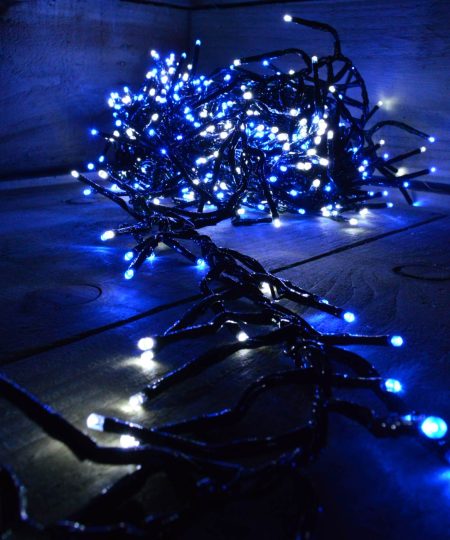 Mėlynos spalvos šakotos LED lemputės, 300 LED