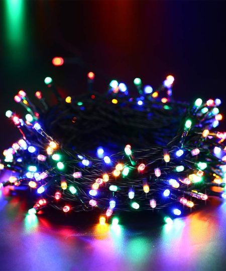 Spalvota lauko Kalėdinė girlianda, 100 LED
