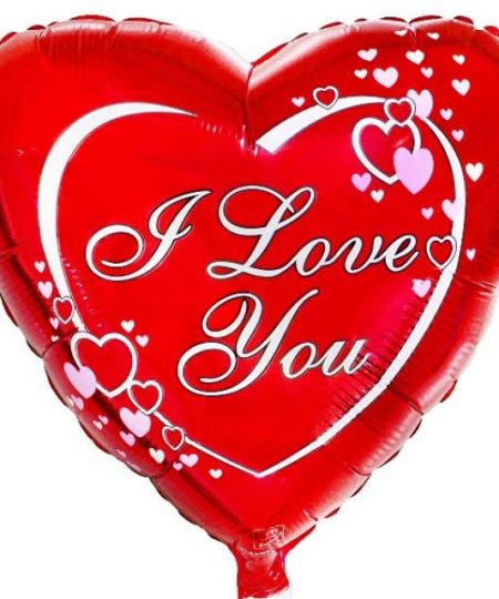 Helio balionas - širdelė I Love You
