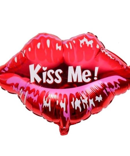 Helio balionas - lūpos Kiss me