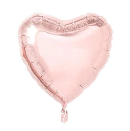 Helio balionas - rose gold širdelė 45 cm