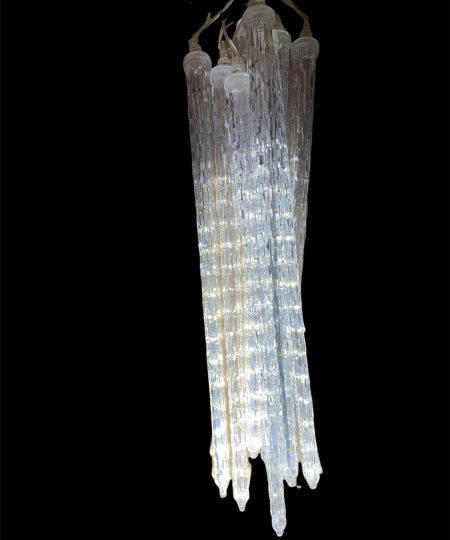 Šaltai baltos spalvos LED girlianda tirpstantys varvekliai | 50 cm