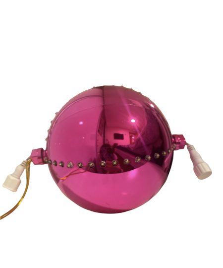 Šviečiantis LED burbulas 15 cm, rožinis