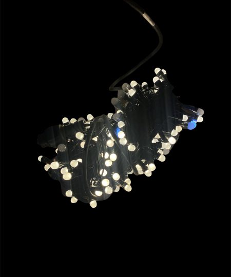Šiltai baltos spalvos Kalėdinė burbuliukų girlianda FLASH, 200 LED
