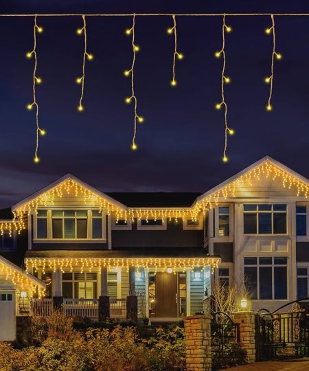 Lauko varvekliai šiltai baltos spalvos FLASH, 500 LED