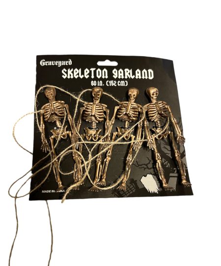Helovino dekoracija skeletų girlianda, 152cm