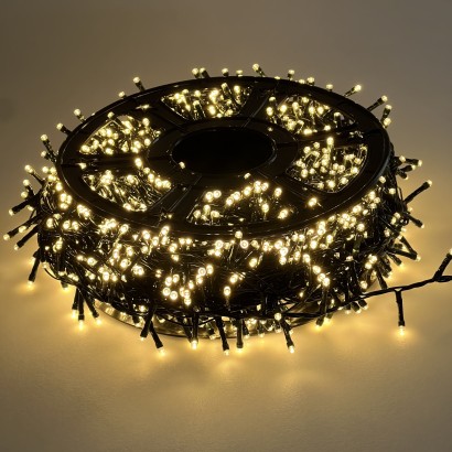 Šiltai baltos spalvos girlianda FLASH, 1000 LED